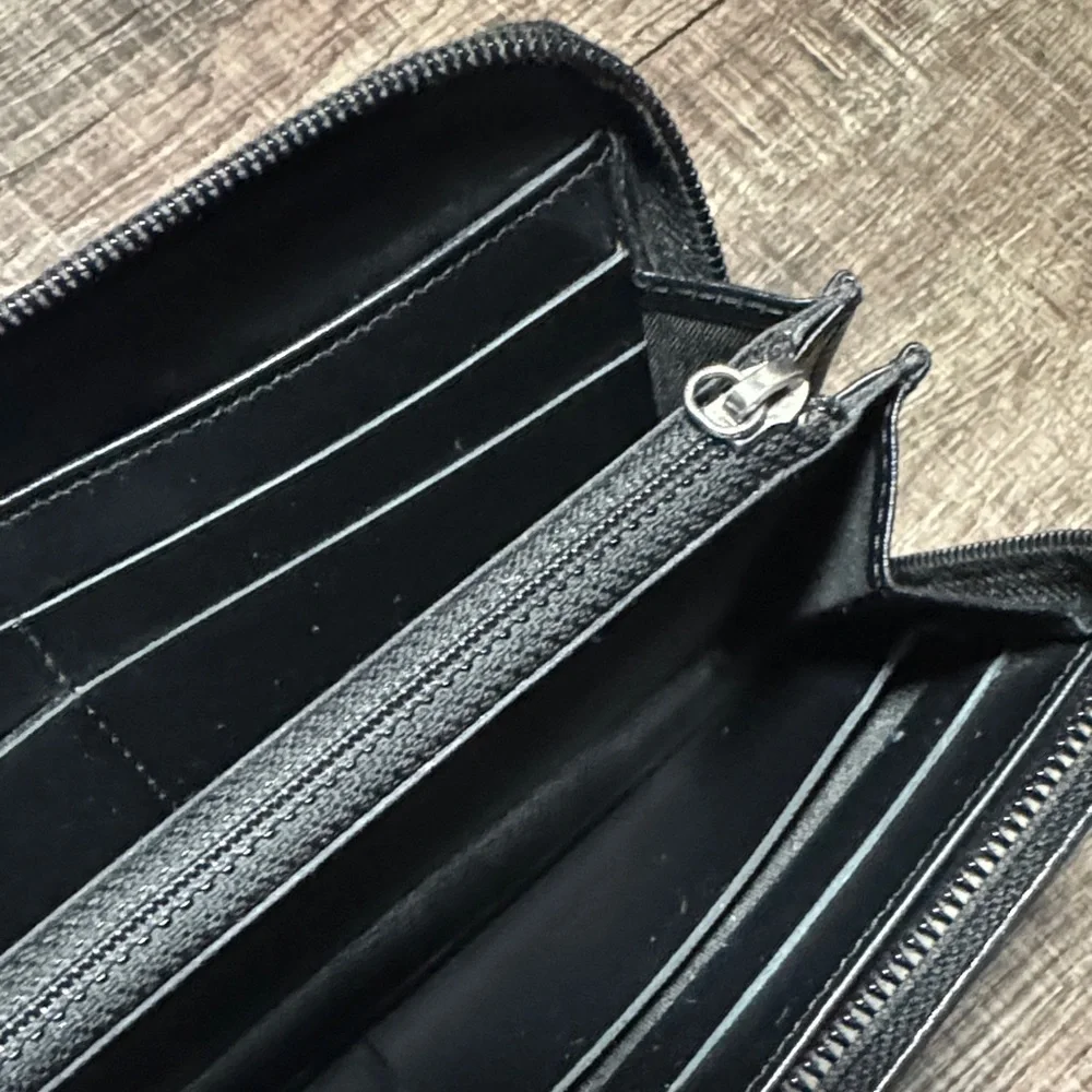 CHANEL Black Leather Zip around Wallet - Picture 11 of 16